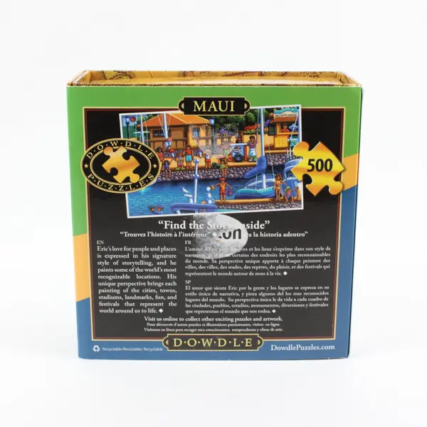 Dowdle Folk Art Maui 500 Piece Jigsaw Puzzle Island Scene
