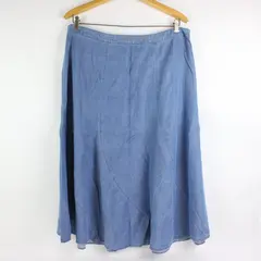 Charter Club Women's Denim Skirt Size 16 Blue Long A-Line Side Zip