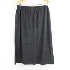 Norm Thompson Dark Grey Wool Blend Long Skirt XL