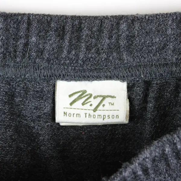 Norm Thompson Dark Grey Wool Blend Long Skirt XL