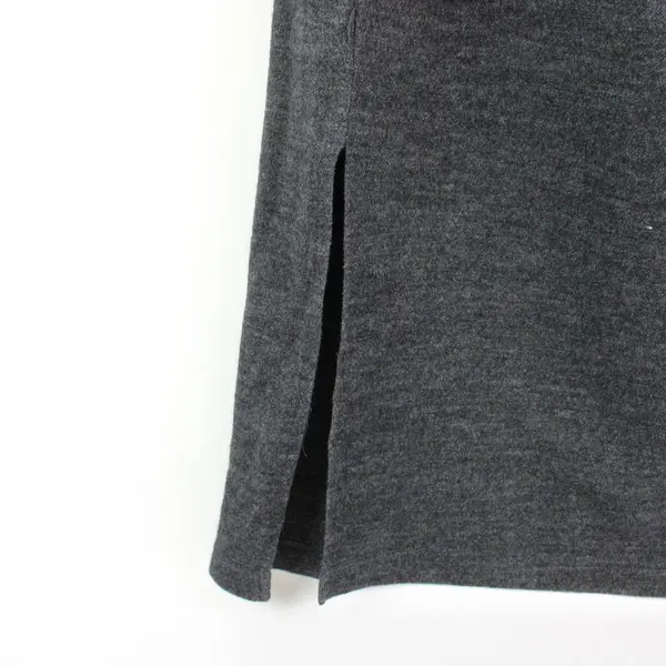 Norm Thompson Dark Grey Wool Blend Long Skirt XL