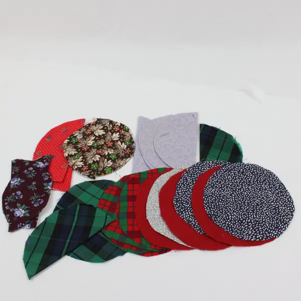 Lot of Assorted Precut Fabric 4in Circles 4.5in Squares Quilting Sewing Craft