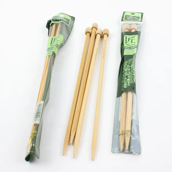 Clover Takumi Lot of 4 Pairs Bamboo Knitting Needles Sizes 9 10.5 13