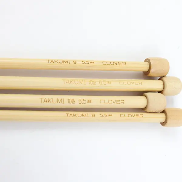 Clover Takumi Lot of 4 Pairs Bamboo Knitting Needles Sizes 9 10.5 13