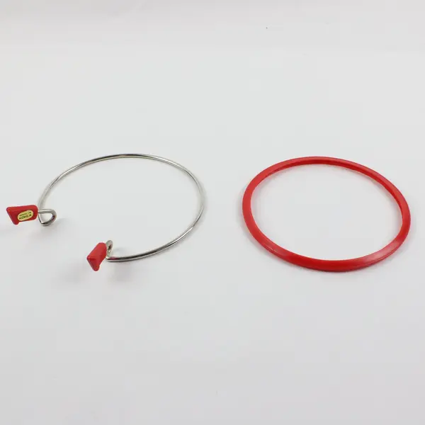 Red 7" Spring Tension Embroidery Hoop Metal Inner Ring Needlework