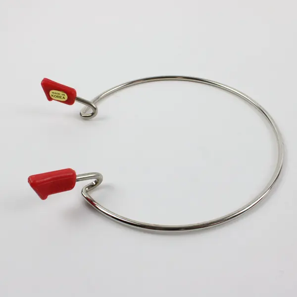 Red 7" Spring Tension Embroidery Hoop Metal Inner Ring Needlework