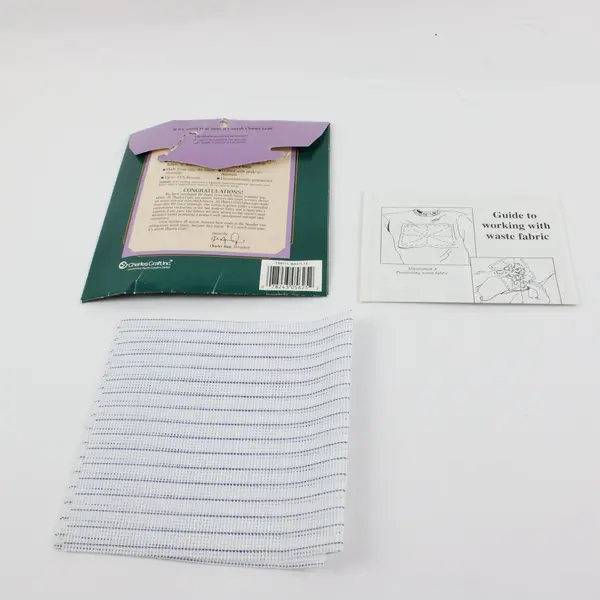 Lot of 3 Cross Stitch Fabric Charles Craft Zweigart Waste Canvas 14ct Cotton