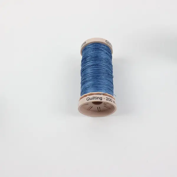 Lot of 6 Coats & Clark Gütermann Sewing Thread Spools Blue Turquoise
