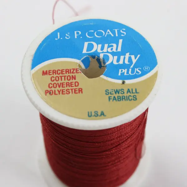 Lot of 5 Red Sewing Thread Spools Coats Blythe Quilting Crafting