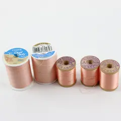 Lot of 5 Peach Nude Sewing Thread Quilting Craft Coats Clark Felding Corticelli