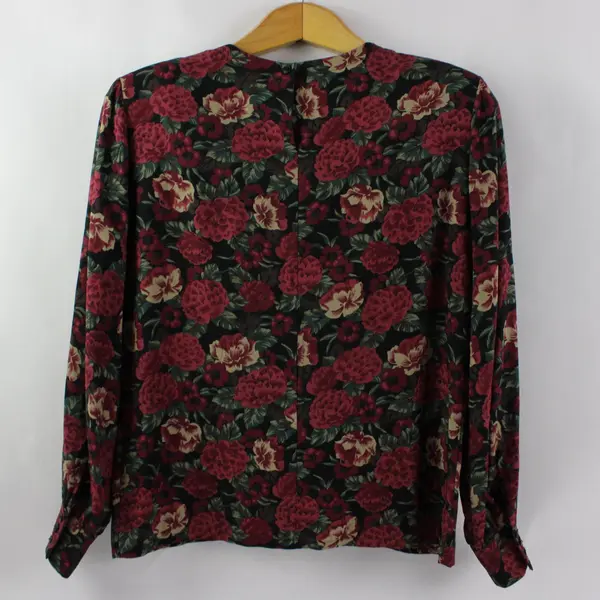 Pendleton Country Sophisticates Petite Floral Top Skirt Set Size 6 Burgundy