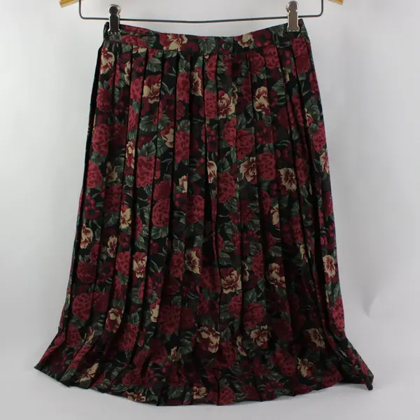 Pendleton Country Sophisticates Petite Floral Top Skirt Set Size 6 Burgundy