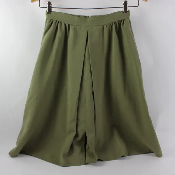 VTG Career C.G. Guild Green Midi Skirt Women's Size 6 Petite FLAWED