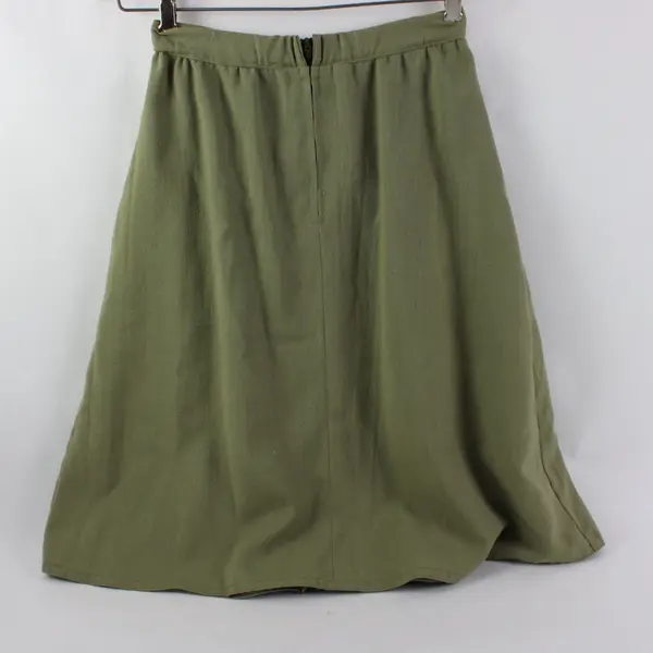 VTG Career C.G. Guild Green Midi Skirt Women's Size 6 Petite FLAWED