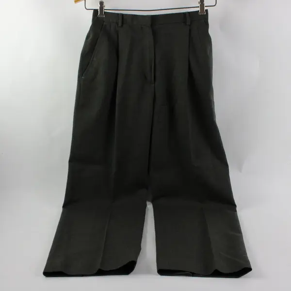 L.L. Bean Women's Petite 8 Gray Wool Dress Pants Flared Bootcut