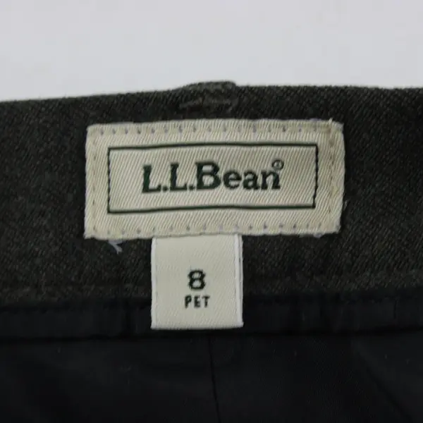 L.L. Bean Women's Petite 8 Gray Wool Dress Pants Flared Bootcut