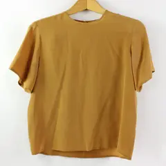 Laura & Jayne Mustard Silk Short Sleeve Blouse Women's Small