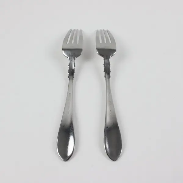 Lot of 2 Farberware Millennium Camelot Forks 7.5 Inch