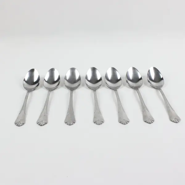 Lot of 7 Farberware Bevel Bay Spoons 6.5 Inch Flatware