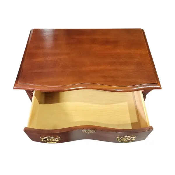 Matching Pair 3-Drawer Nightstands Cherry Finish Brass Hardware - Local Pickup