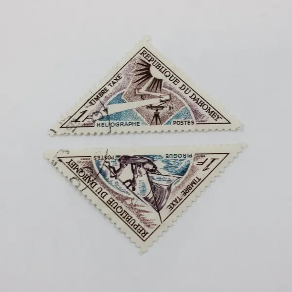 Lot Of 6 Dahomey 1967 Triangle Postage Due Stamps Used