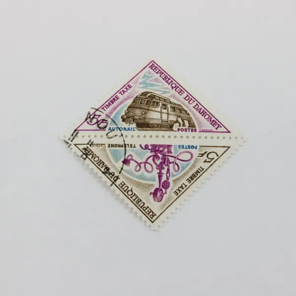 Lot Of 6 Dahomey 1967 Triangle Postage Due Stamps Used