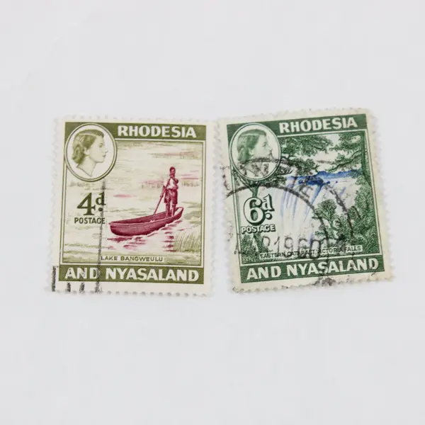 Lot Of 7 Rhodesia & Nyasaland 1950s-1960s Stamps Used