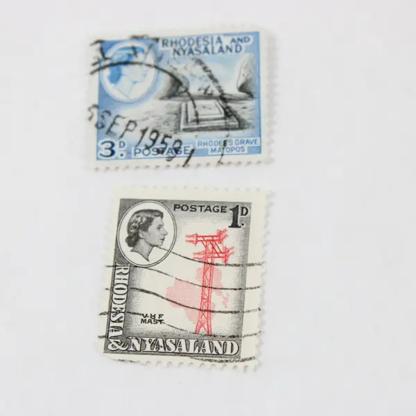 Lot Of 7 Rhodesia & Nyasaland 1950s-1960s Stamps Used
