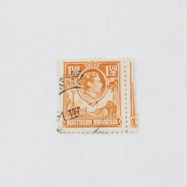 Northern Rhodesia 1938 King George VI 1.5d Used With Partial Adjacent Stamp