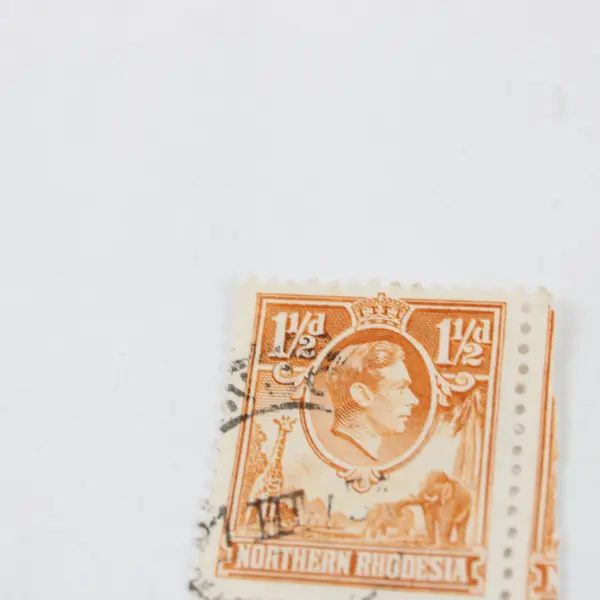 Northern Rhodesia 1938 King George VI 1.5d Used With Partial Adjacent Stamp