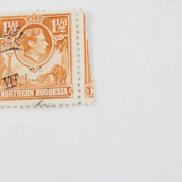 Northern Rhodesia 1938 King George VI 1.5d Used With Partial Adjacent Stamp