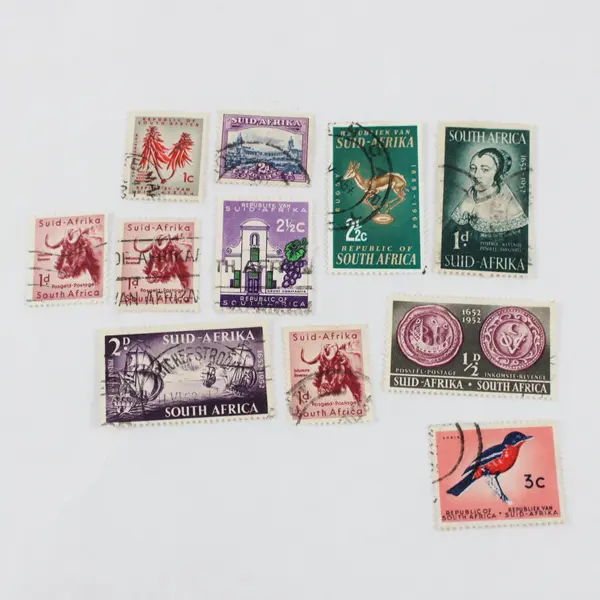 Lot of 11 South Africa 1950s-1960s Used Postage Stamps