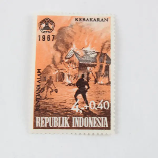 Lot Of 4 Indonesia 1967 Natural Disaster Stamps Mint Hinged OG
