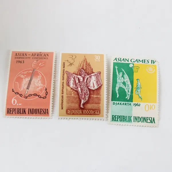 Lot Of 9 Indonesia 1962-66 Commemorative Stamps Used Mint Hinged