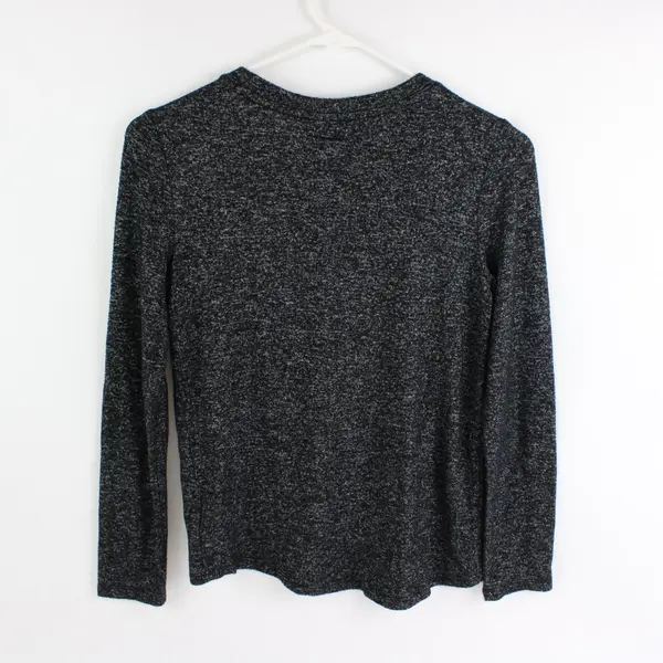 GAP Kids Girls Marled Knit Top Long Sleeve Black White XL 12