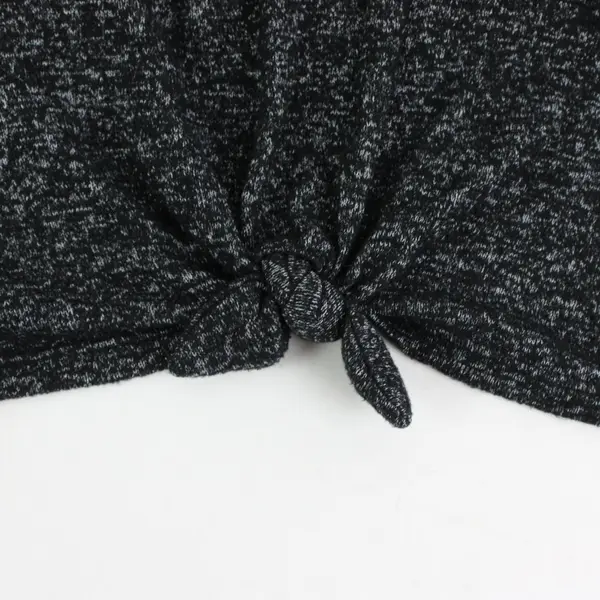 GAP Kids Girls Marled Knit Top Long Sleeve Black White XL 12
