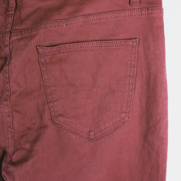 LDNINE Red High-Rise Bootcut Jeans Size XL Cotton Blend Stretchy