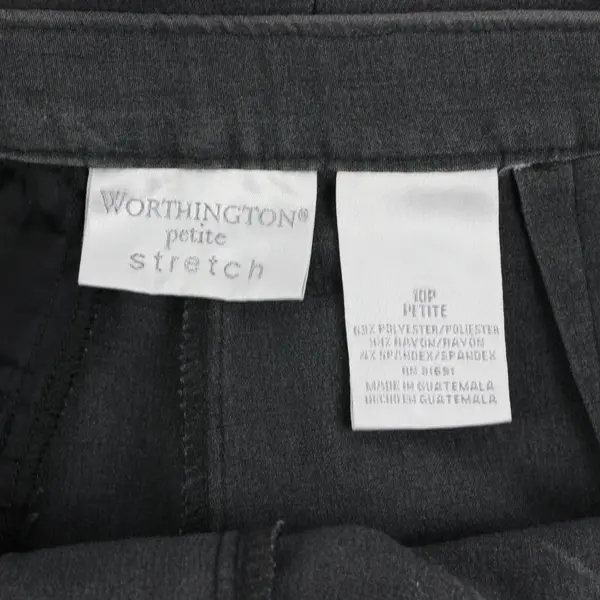 Worthington Women's Petite Dark Gray Stretch Business Slacks 10P