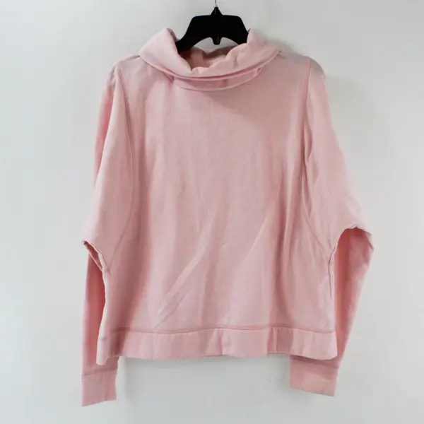 AVIA Girls Pink Turtleneck Long Sleeve Sweatshirt Size XL 16-18 Oversized Look