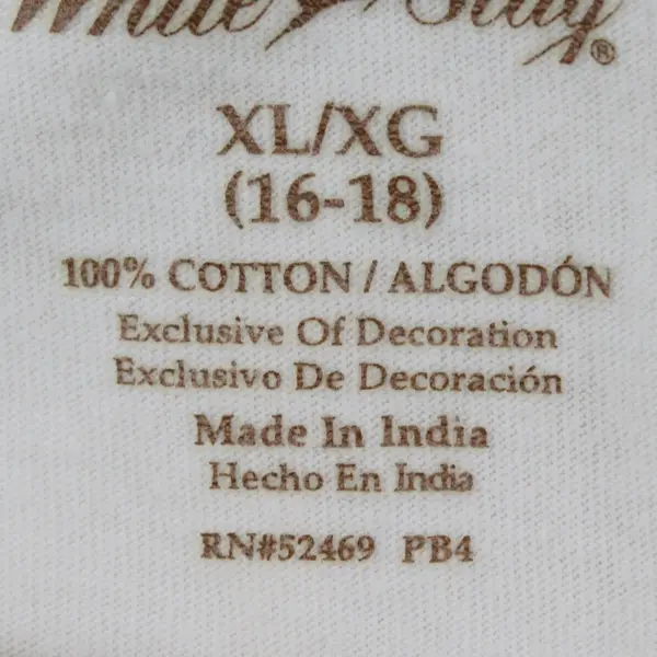 White Stag Off-White Short Sleeve Top Gold Embroidered Circular Pattern XL
