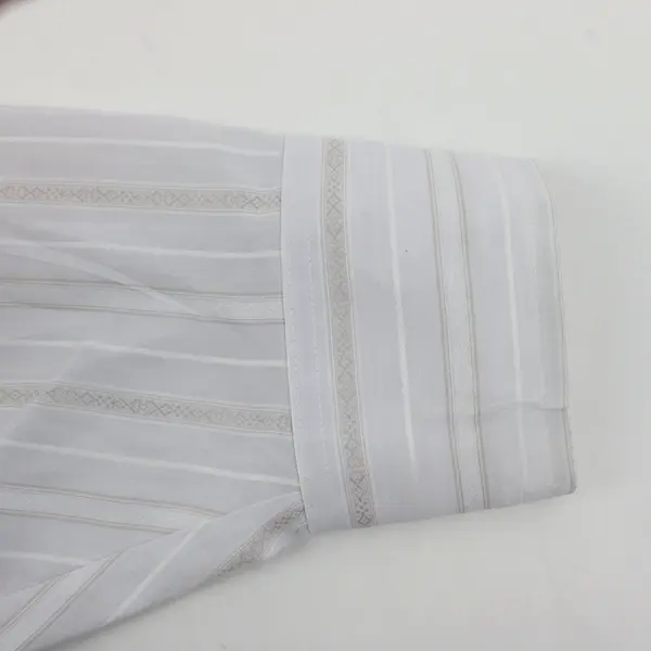 Arrow Kent Men's Sheer Off-White Long Sleeve Button-Down Shirt 17-35