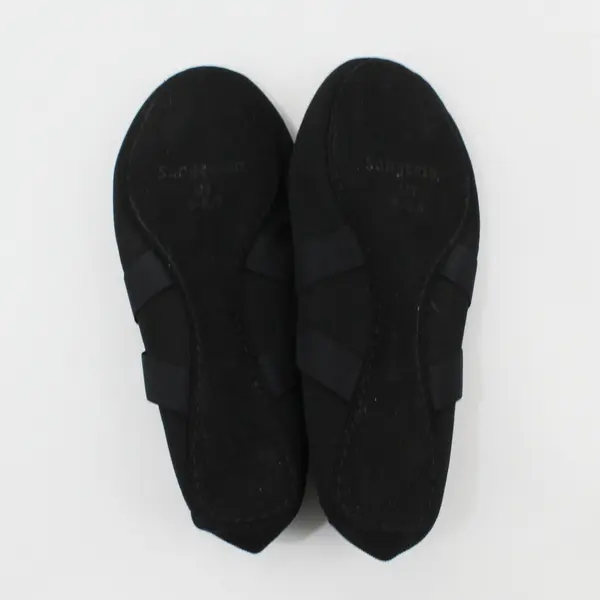Sangeeson Black Ballet Shoes Crisscross Elastic Strap Design Size 8-8.5 US
