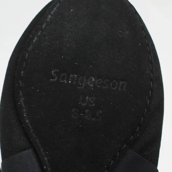 Sangeeson Black Ballet Shoes Crisscross Elastic Strap Design Size 8-8.5 US