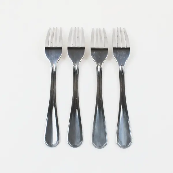 Lot of 4 Farberware Catalina Pattern SS Dinner Fork 7.75" Rare HTF Pattern