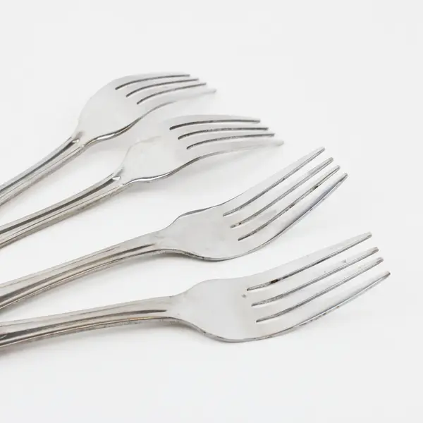 Lot of 4 Farberware Catalina Pattern SS Dinner Fork 7.75" Rare HTF Pattern