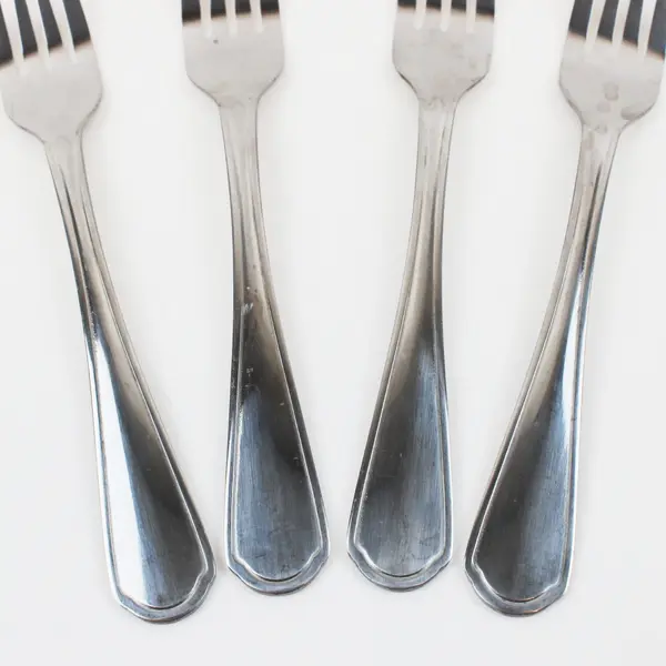 Lot of 4 Farberware Catalina Pattern SS Dinner Fork 7.75" Rare HTF Pattern