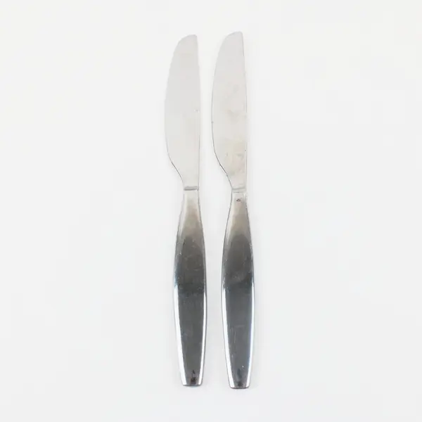 Lot Of 2 Gourmet Settings Cruise Pattern SS Solid Dinner Knives 9" Good
