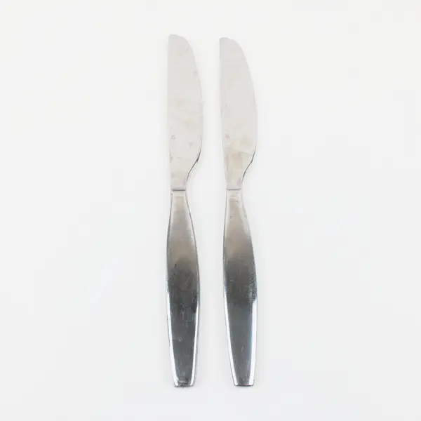 Lot Of 2 Gourmet Settings Cruise Pattern SS Solid Dinner Knives 9" Good