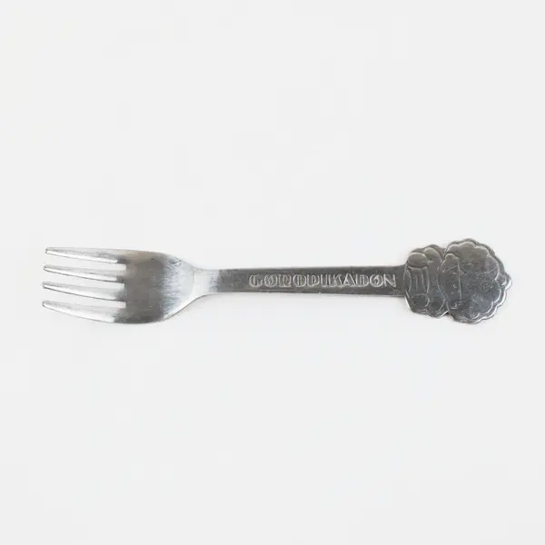 1983 Sanrio Children's Stainless Fork Goropikadon Caveman Character 5.75" Good