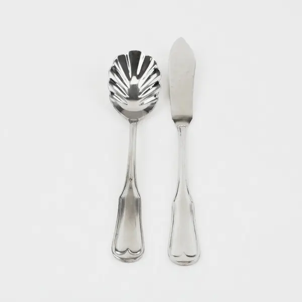 Lot of 2 International Silver INS348 Pattern 18/10 SS Sugar Spoon Butter Knife 